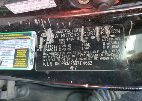 2011 Kia Sportage Lx from USA, damaged, VIN KNDPB3A25B7114662